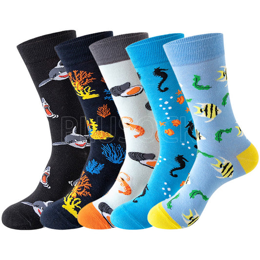 Sea Creatures Crew Socks(5 Pairs) - image 0