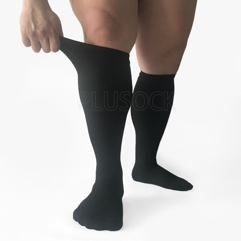 Black Plus Size Compression Socks 2XL-7XL(15-20mmHg) - image 1