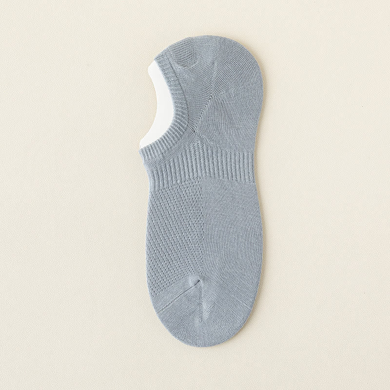 Mesh Cotton No Show Socks(5 Pairs) - Sky Blue - EU39-46(US5-12) - image 14
