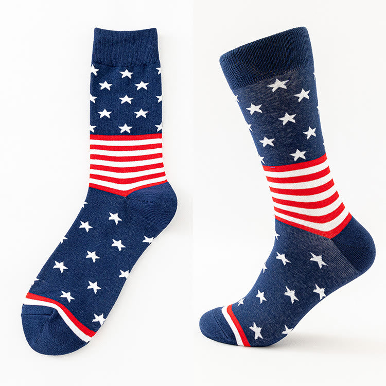 USA Stars Stripes Crew Socks(6 Pairs) - image 2