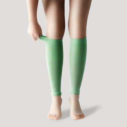 Ice Silk Footless Cool Compression Sleeve Socks Unisex - Light Green - XL - image 32