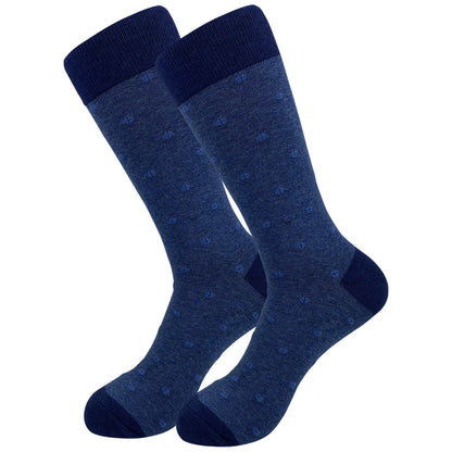 Deep Blue Crew Socks(5 Pairs) - image 1