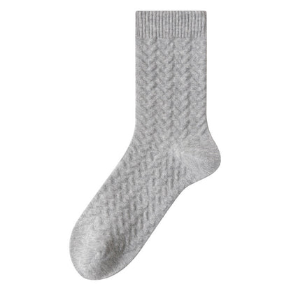 Pure Cotton Quarter Socks (3 Pairs) - Light Gray - EU40-45(US7-11) - image 5