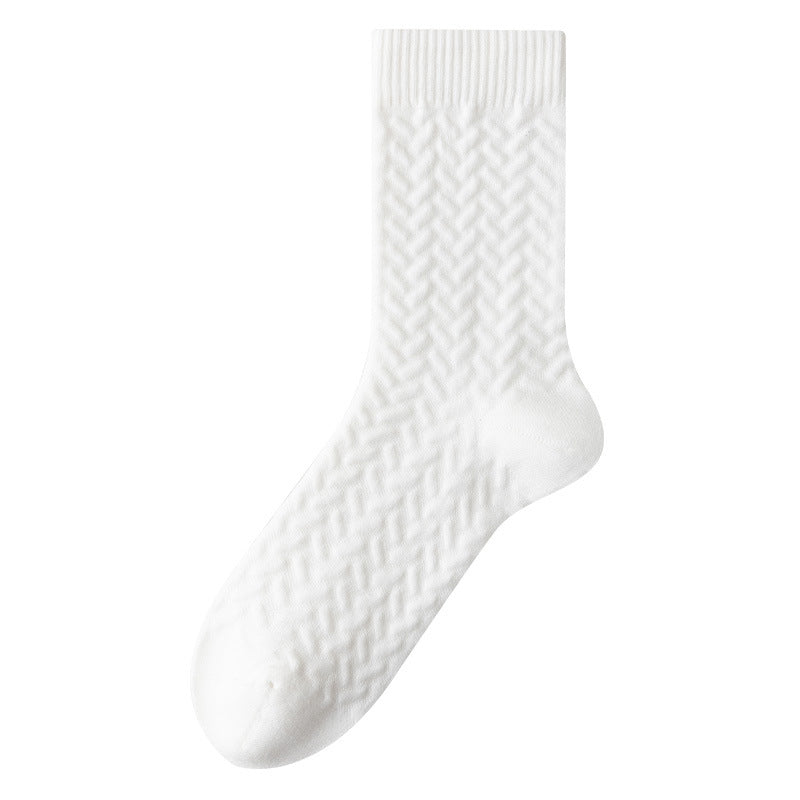 Pure Cotton Quarter Socks (3 Pairs) - White - EU40-45(US7-11) - image 6