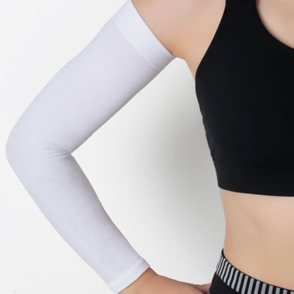 Solid Color Sport Compression Arm Sleeves(3 Pairs) - image 1