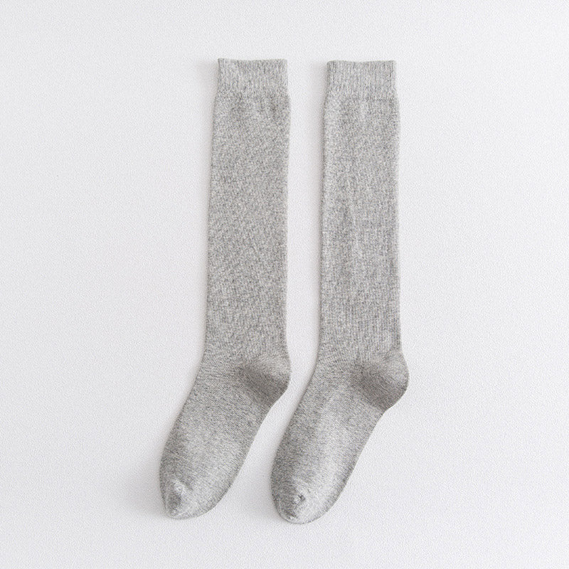 Elasticity Knee High Socks(3 Pairs) - Light Gray - EU39-45(US6-11) - image 13