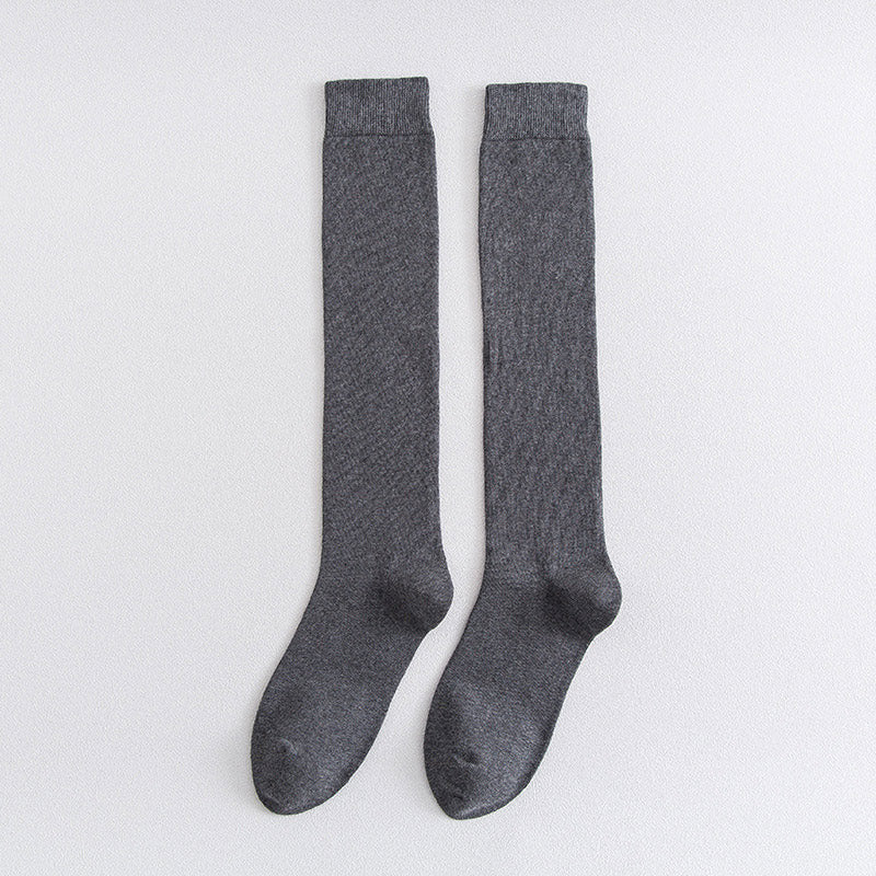 Elasticity Knee High Socks(3 Pairs) - Dark Grey - EU39-45(US6-11) - image 19