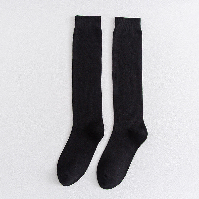 Elasticity Knee High Socks(3 Pairs) - Black - EU39-45(US6-11) - image 18