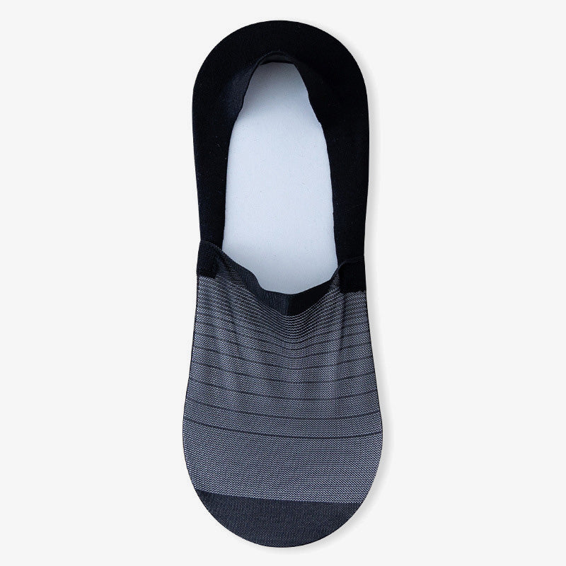 Ice Silk No Show Socks(5 Pairs) - Black - EU38-43(US5-9) - image 13