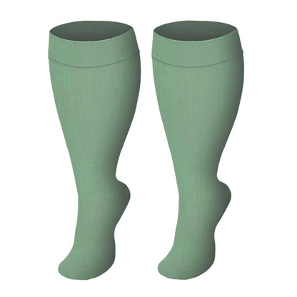 Plus Size Green Series Compression Socks(3 Pairs) - Light Green - 4XL - image 3