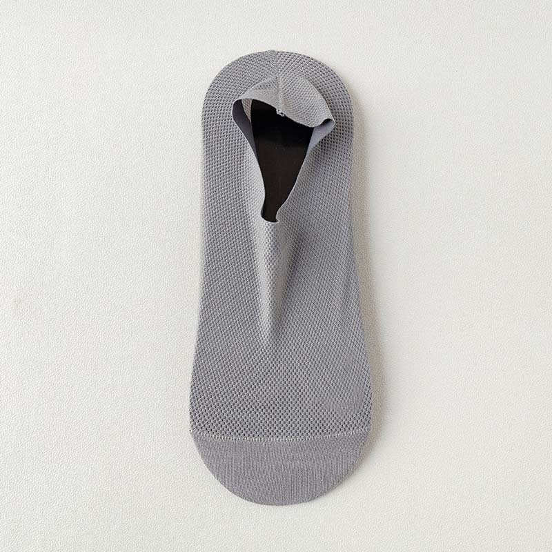 Ice Silk Breathable Ankle Socks(3 Pairs) - Light Gray - EU39-46(US6-12) - image 18