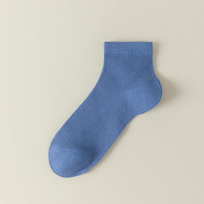 Mesh Breathable Sports Ankle Socks(7 Pairs) - Blue - EU37-43(US4-9) - image 15