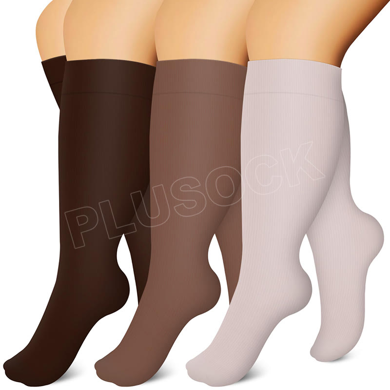 Plus Size Brown Series Compression Socks - image 8