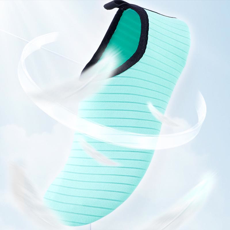 Plus Size Lake Blue Stripes Slipper Socks - image 1