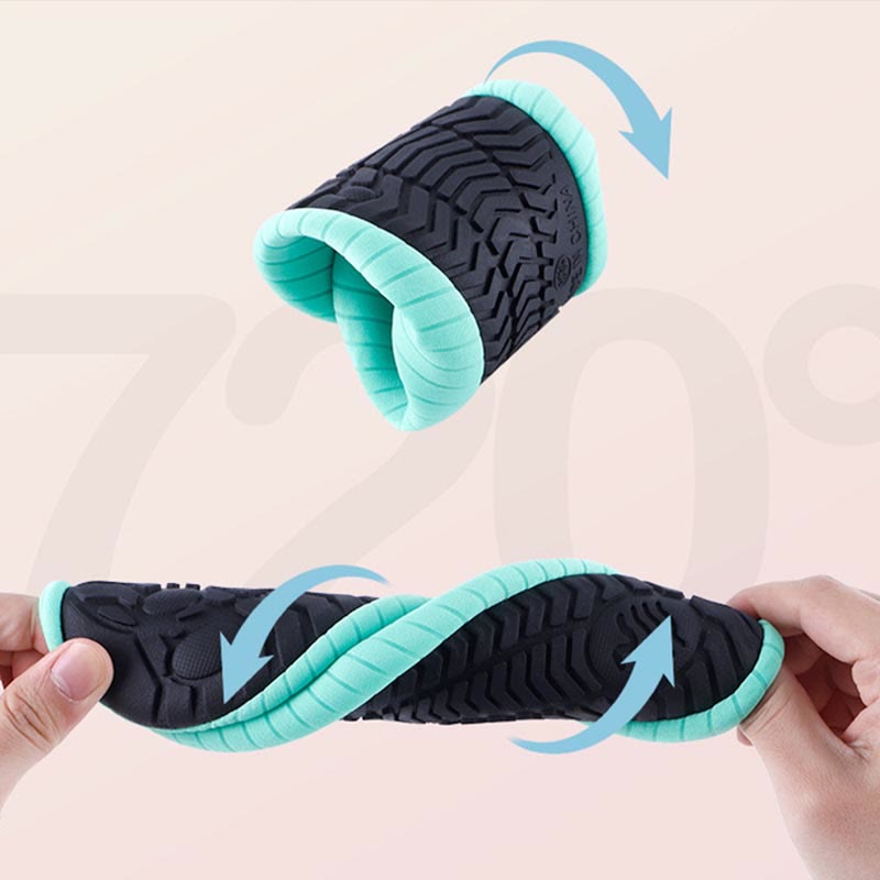 Plus Size Lake Blue Stripes Slipper Socks - image 3