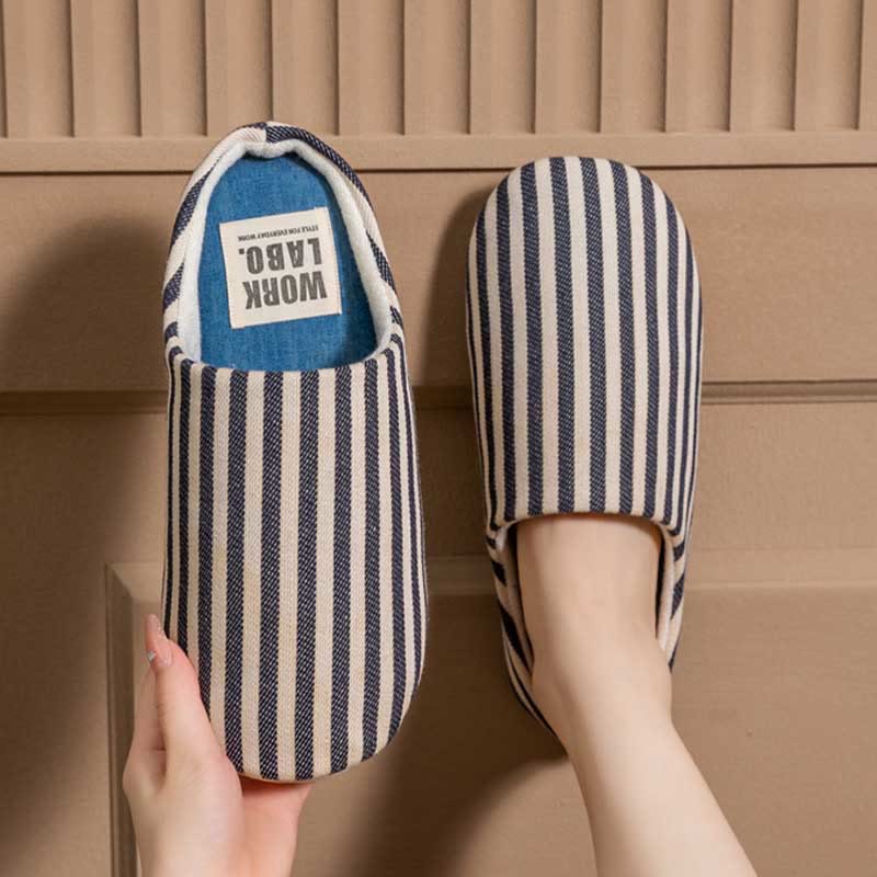 Plus Size Striped Home Slippers - image 7