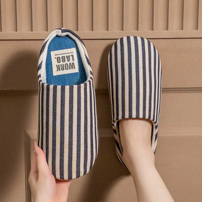 Plus Size Striped Home Slippers - image 7