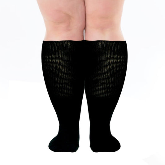 Plus Size Super Loose Knee High Diabetic Socks(3 Pairs) - image 0