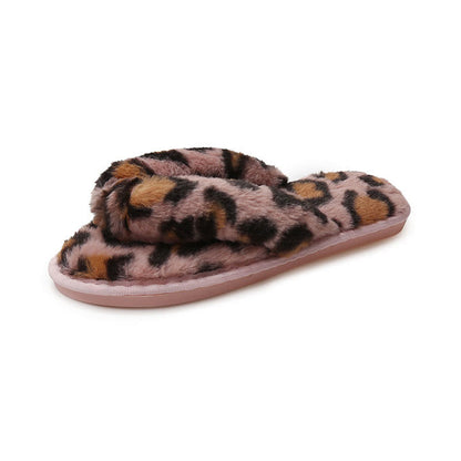 Plus Size Leopard Print Slippers - Pink - EU42-43(US8.5-9) - image 5