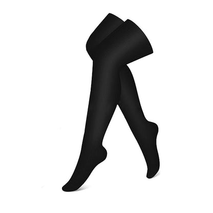 Classic Black Thigh High Compression Socks(3 Pairs) - Black - S/M - image 8