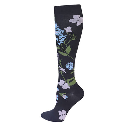 Flower Pattern Compression Socks(3 Pairs) - image 8