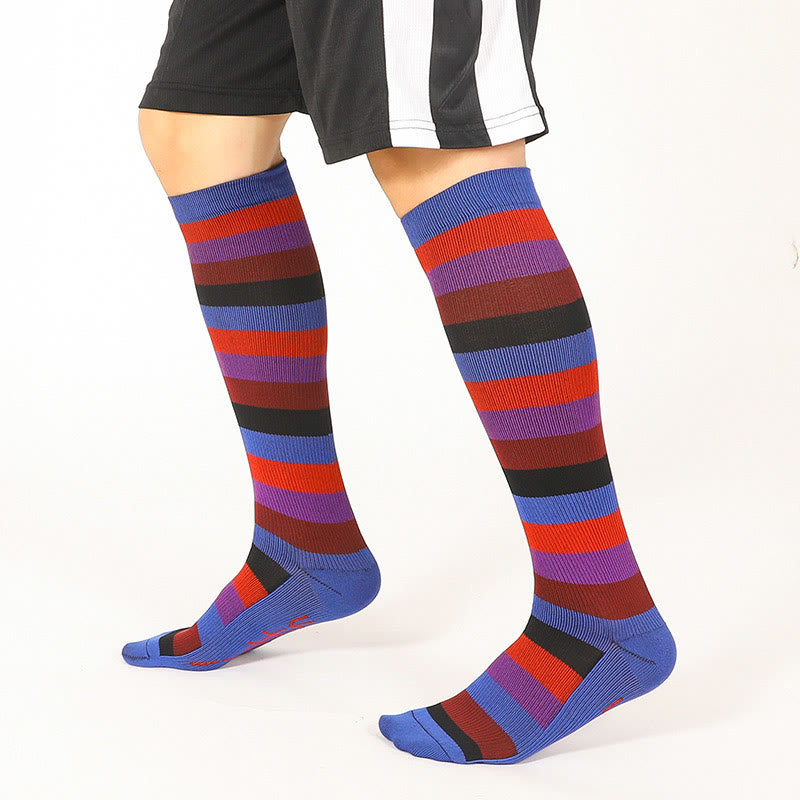 Rainbow Stripes Knee High Socks(6 Pairs) - image 10