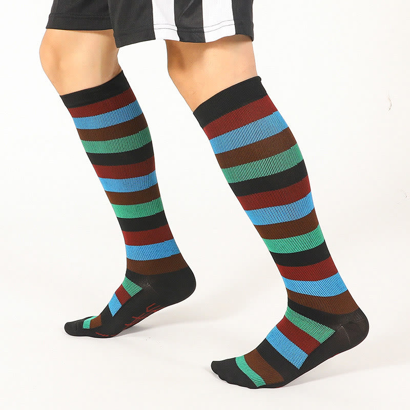 Rainbow Stripes Knee High Socks(6 Pairs) - image 6