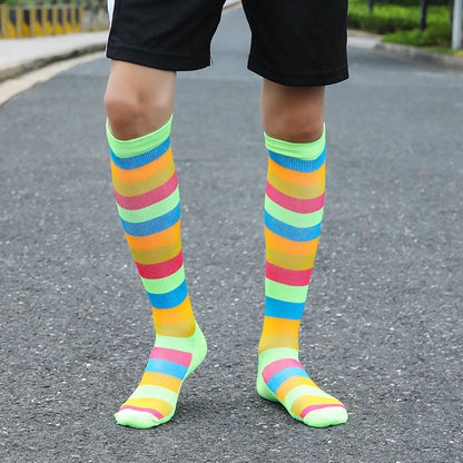 Rainbow Stripes Knee High Socks(6 Pairs) - image 3