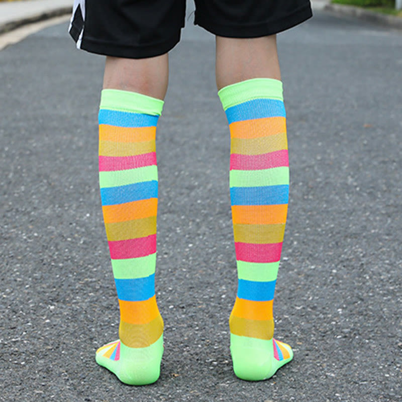 Rainbow Stripes Knee High Socks(6 Pairs) - image 2