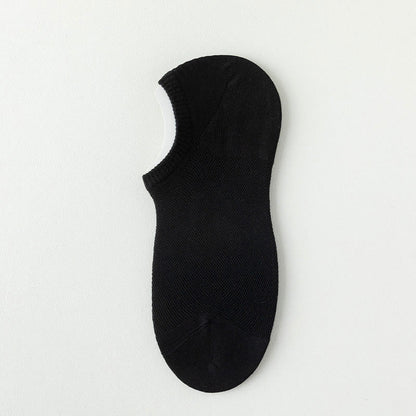 Summer Solid Color No Show Socks(7 Pairs) - Black - EU38-44(US5-10) - image 12