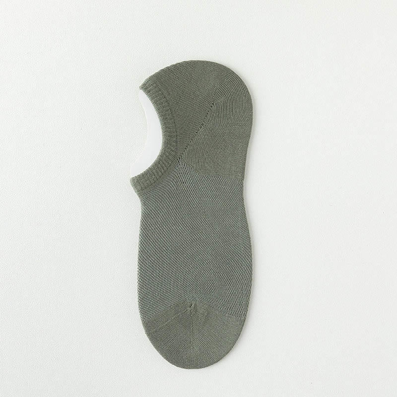 Summer Solid Color No Show Socks(7 Pairs) - Army Green - EU38-44(US5-10) - image 7