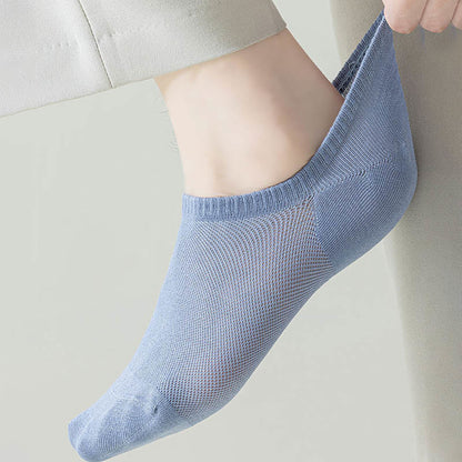 Summer Solid Color No Show Socks(7 Pairs) - image 4