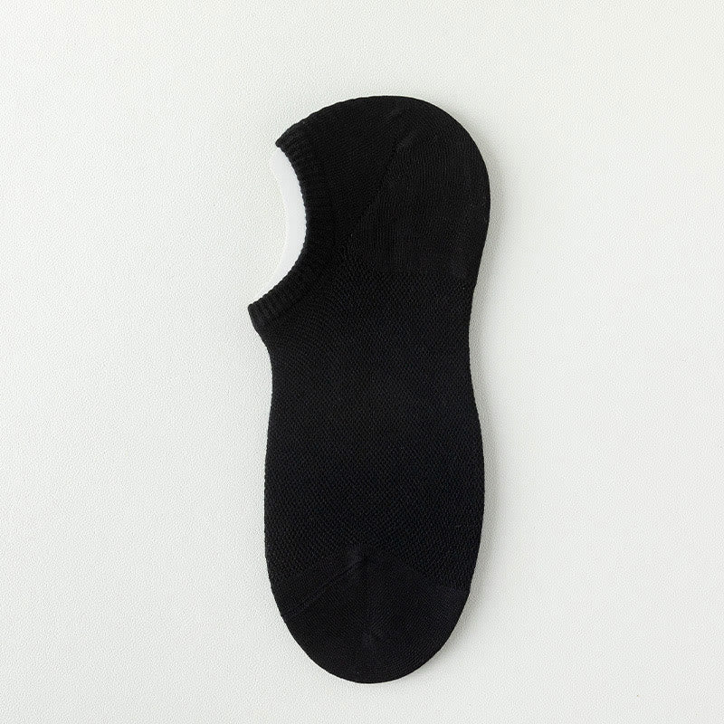 Summer Solid Color No Show Socks(7 Pairs) - Black - EU38-44(US5-10) - image 12