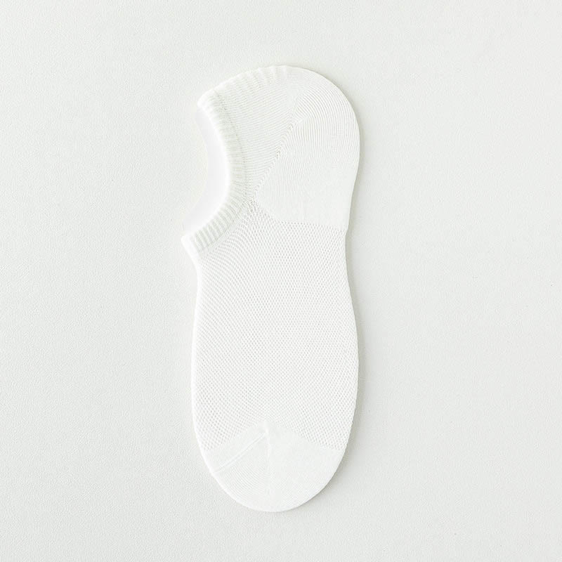 Summer Solid Color No Show Socks(7 Pairs) - White - EU38-44(US5-10) - image 9