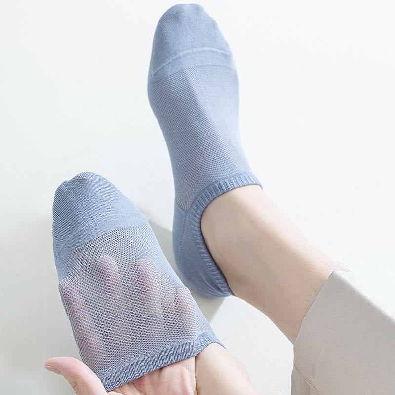 Summer Solid Color No Show Socks(7 Pairs) - image 5