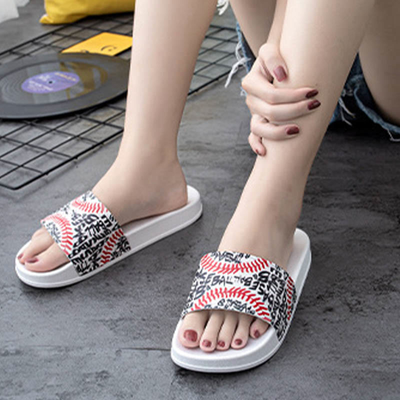 Plus Size Baseball Pattern Slides(2 Pairs) - image 4