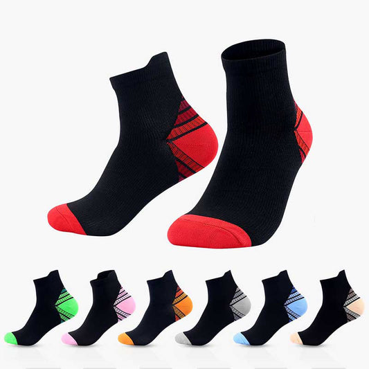 Plus Size Cushioned Athletic Ankle Compression Socks(7 Pairs) - Multicolor - EU40-46(US7-12) - image 0