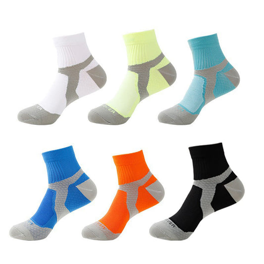 Plus Size Running Ankle Compression Socks(6 Pairs) - Multicolor - EU37-39(US4-6) - image 0