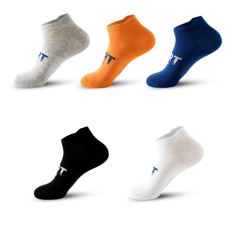 Plus Size Cushioned Breathable Ankle Compression Socks(5 Pairs) - Multicolor - EU38-45(US5-11) - image 0