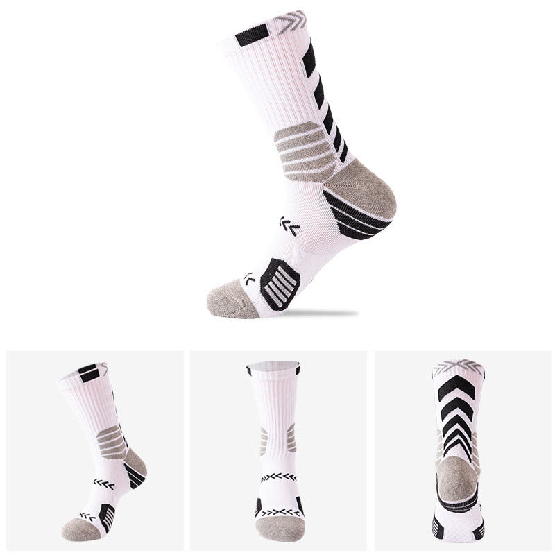 Plus Size Fashion Quarter Compression Socks(5 Pairs) - Black - EU38-44(US5-10) - image 3