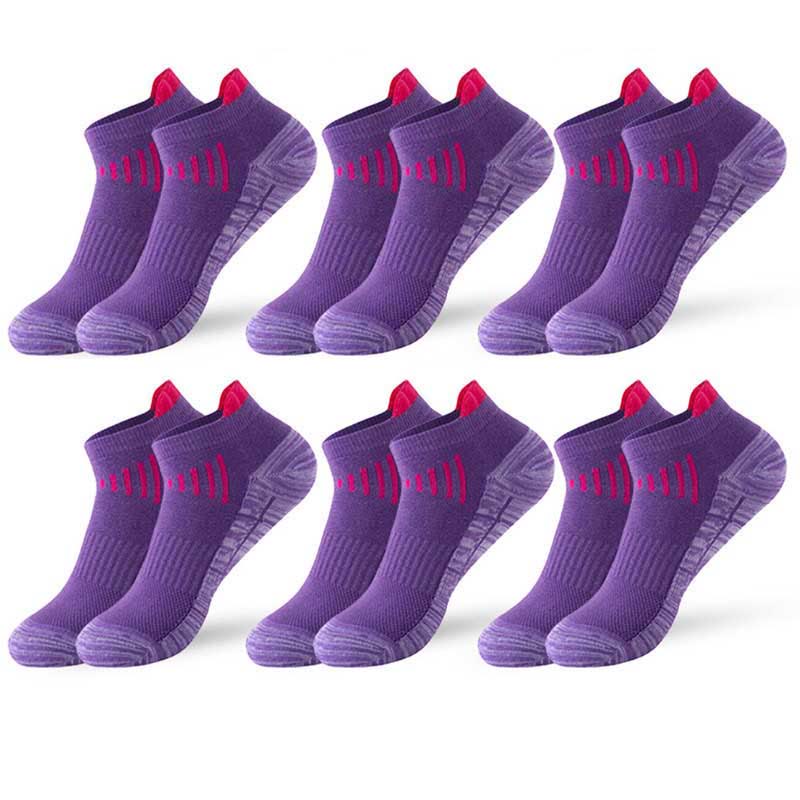 Plus Size Comfort Fit Ankle Compression Socks(6 Pairs) - Purple - EU37-45(US4-11) - image 6