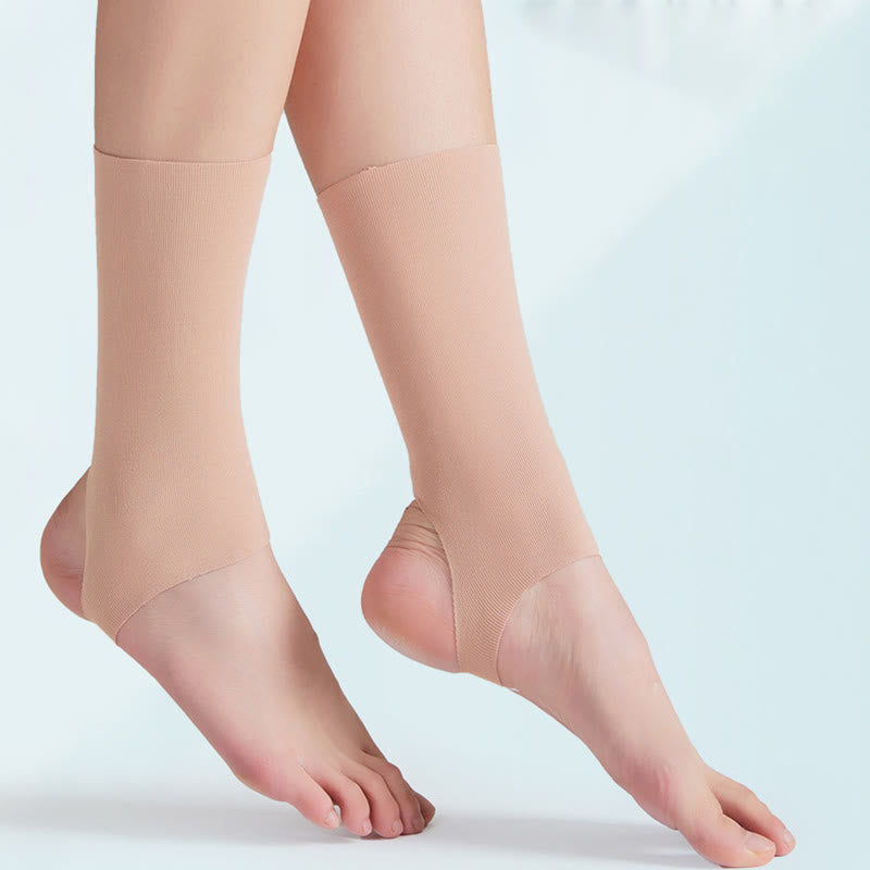 Plus Size Solid Color Sport Ankle Braces(2 Pairs) - Nude - L - image 1
