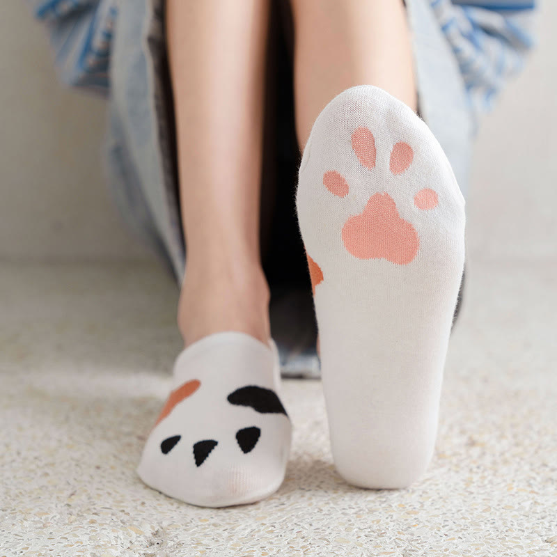 Cat Footprints No Show Socks(5 Pairs) - image 8