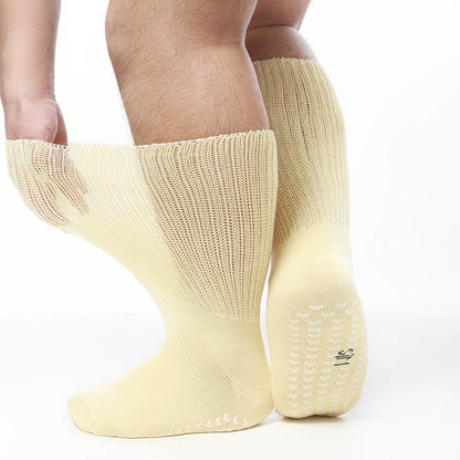 Plus Size Anti Slip Knee High Diabetic Socks(2 Pairs) - Yellow - S/M - image 4