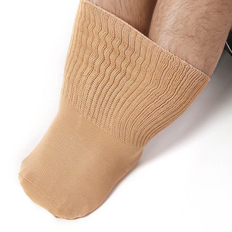 Plus Size Anti Slip Knee High Diabetic Socks(2 Pairs) - image 5