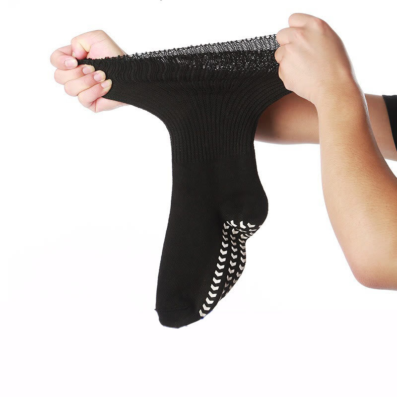 Plus Size Anti Slip Knee High Diabetic Socks(2 Pairs) - image 9