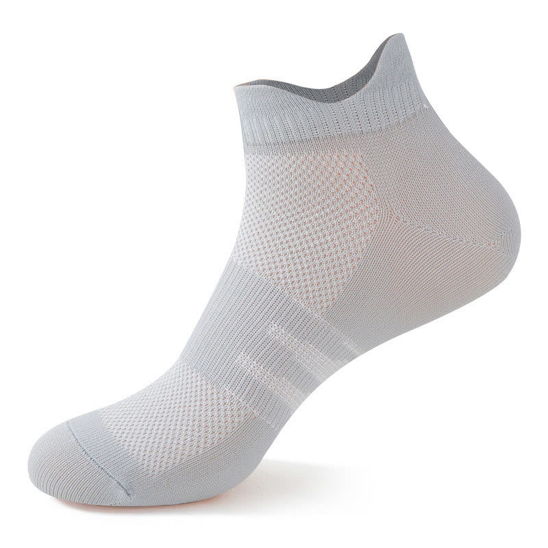 Plus Size Elasticity Mesh Ankle Compression Socks(6 Pairs) - Grey - EU40-44(US7-10) - image 5