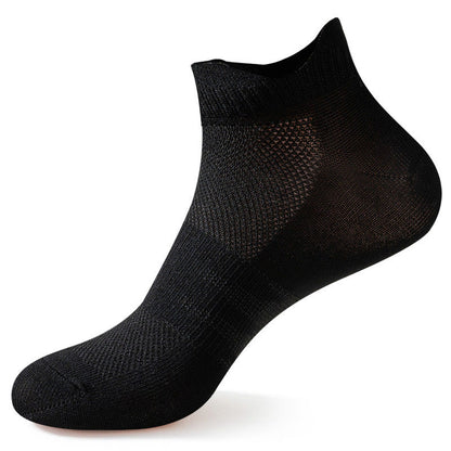 Plus Size Elasticity Mesh Ankle Compression Socks(6 Pairs) - Black - EU40-44(US7-10) - image 6
