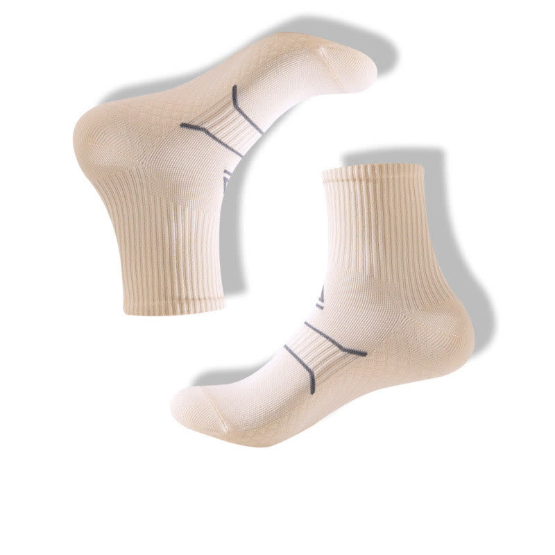 Plus Size Quarter Compression Socks(7 Pairs) - Beige - EU39-44(US6-10) - image 8