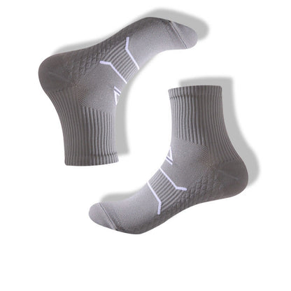 Plus Size Quarter Compression Socks(7 Pairs) - Grey - EU39-44(US6-10) - image 13